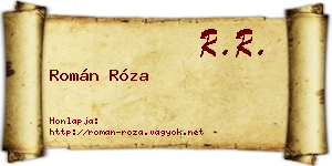 Román Róza névjegykártya